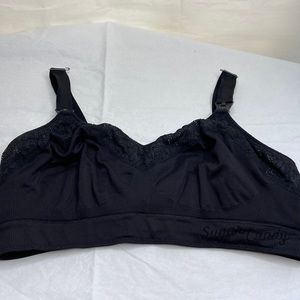 Cake, sugar, candy, black nursing bra, wireless size XL gently used